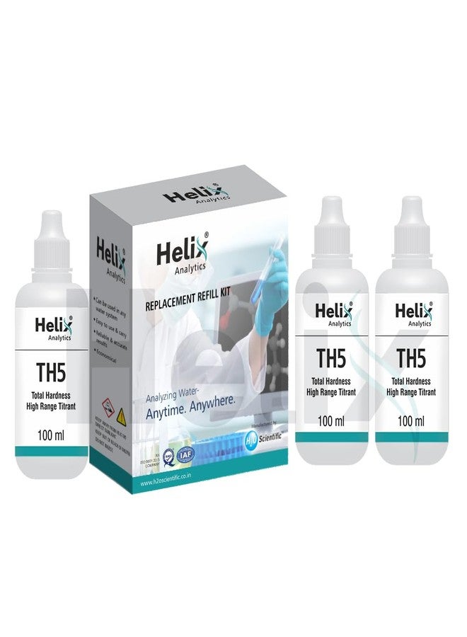 هيليكس مجموعة اختبار صلابة الماء الكلية Helix TH5، اختبار سريع وسهل للماء العسر والماء اليسر، عبوة إعادة تعبئة مجموعة اختبار صلابة الماء الكلية (عبوة من 3 قطع). - Image 5